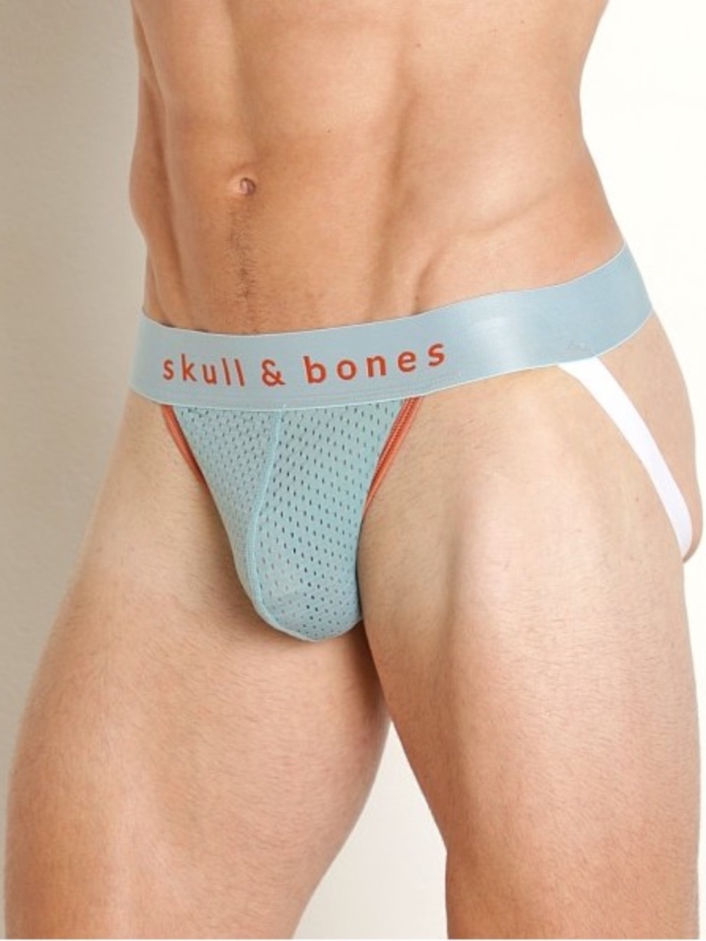 Skull & Bones Mesh Pouch Jock 32-38" waist Nylon/spandex No size or fabric tags